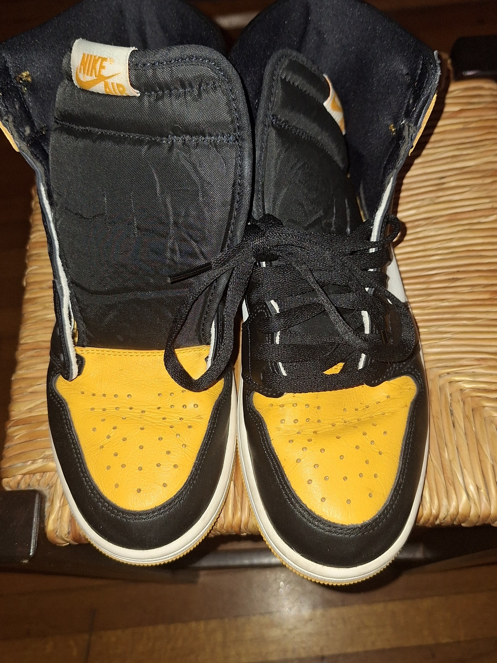 Nike Women’s Black and Yellow High-Top Sneakers
